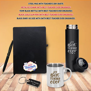 Teacher Appreciation Set: Diary, Keychain, Bottle, Pen & Mug.