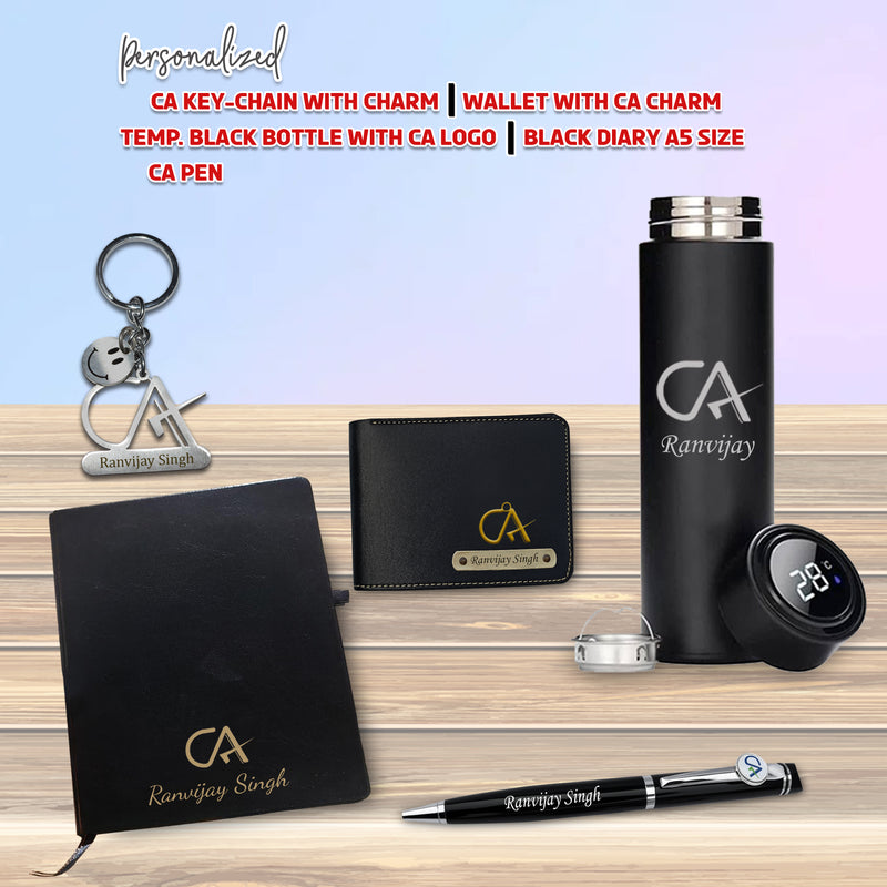 CA Gift Set: Keychain, Water Bottle, Pen, Wallet & Diary