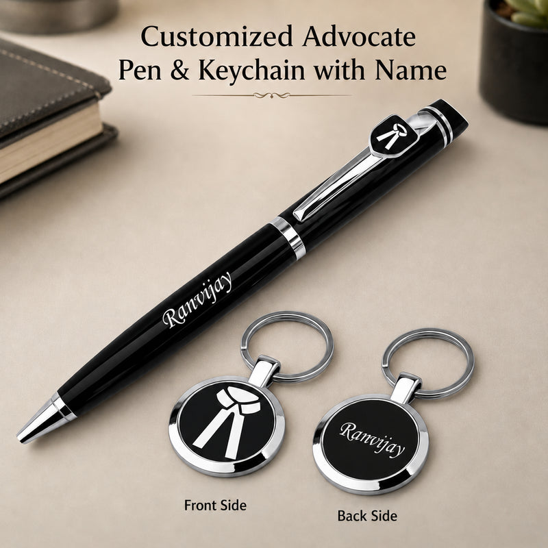 Customized Advocate Pen & Keychain Set.