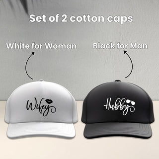 Husband & Wife Matching Caps – Couple Hats for Travel & Photoshoot