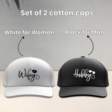 Husband & Wife Matching Caps – Couple Hats for Travel & Photoshoot