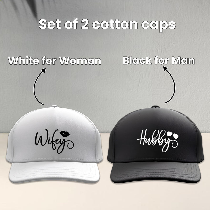 Husband & Wife Matching Caps – Couple Hats for Travel & Photoshoot