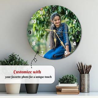 Personalized Acrylic Photo Printed Wall Clock.