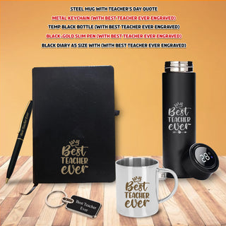 Teacher Appreciation Set: Diary, Keychain, Bottle, Pen & Mug.