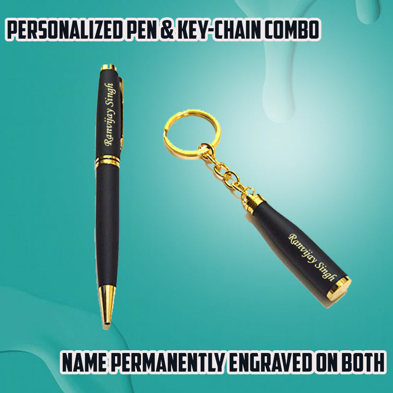 Custom Pen & Keychain Gift Set.