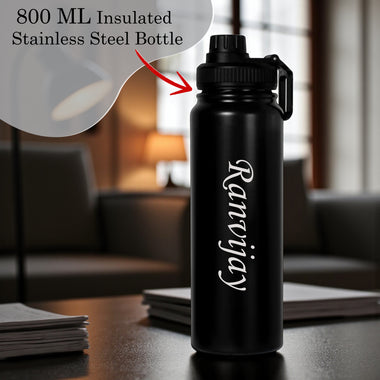 Customized Steel Water Bottle 800 ml – Custom Name