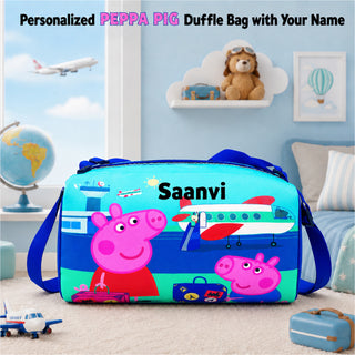 Kid's Travel Duffle Bag with Name Printed - Duffle Bag for Kids