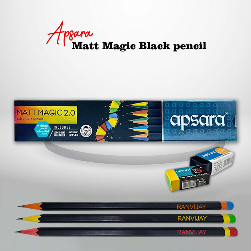 Apsara Pencil with Name – Perfect for Kids' Birthday & Return Gifts (Pack of 2)