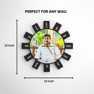 Acrylic Wall Clock (12x12 Inches) – Custom Photo with Unique Design.