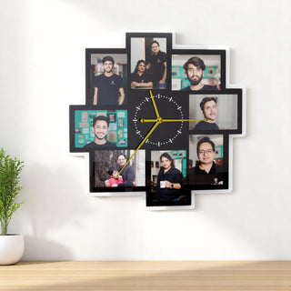 Personalized Gifts Acrylic Wall Clock (12x12 Inches) With Custom 8 Photos.