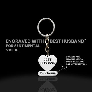 Personalized Stainless Steel Love Keychain with Engraved Name – Gift for Special One.