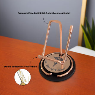 Custom Name Engraved Mobile Holder – Perfect for Office Gifting.