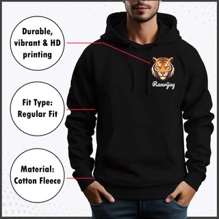 Customized Unisex Cotton Hoodie with Custom Name & Design Printed.