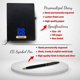 CS Gift Set – Engraved Pen, Keychain, Bottle & Diary