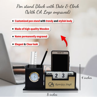 CA Combo: CA Pen Stand, Logo Pen & Engraved  Diary.