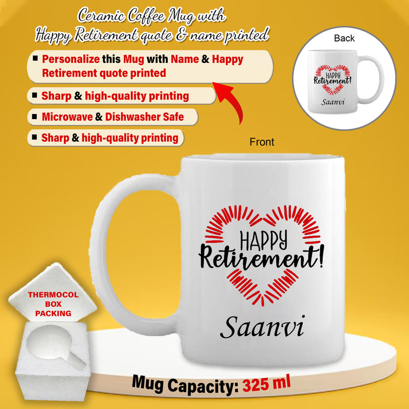 Retirement Gift for Her – Personalized Clutch, Mug, & Pen.