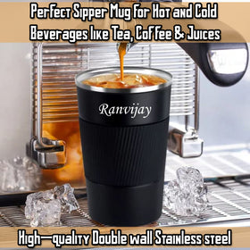 Personalized Insulated Steel Big Tumbler With Name Engraved.