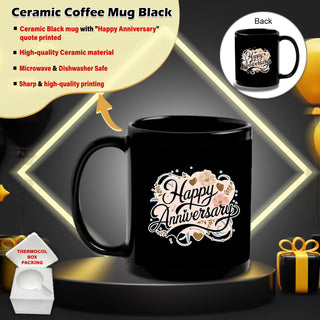 Acrylic Happy Anniversary LED Night Lamp 4x6 inch & Ceramic Mug Combo