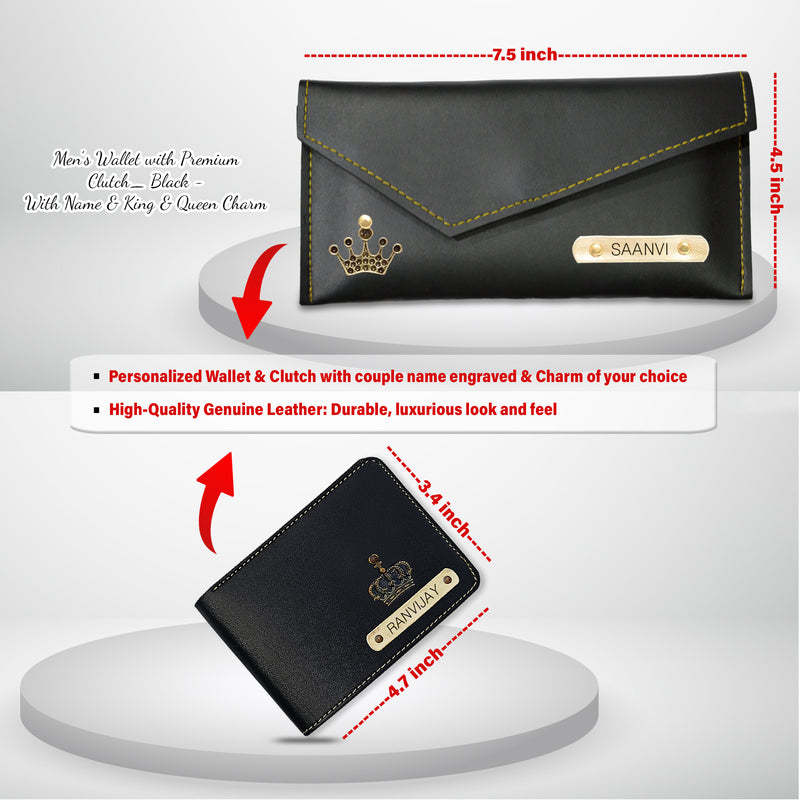 Valentine Combo – Personalized Wallet, Clutch, Mug & Infinity Calendar with Couple Name.