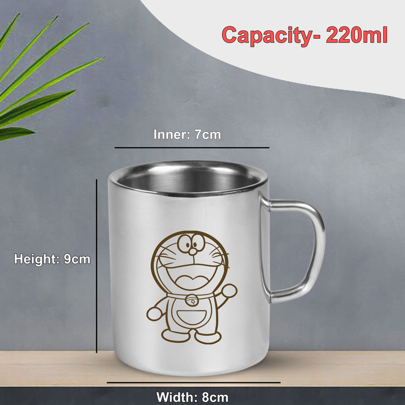 Stainless Steel Kids Mug – Custom Cartoon Character Engraved