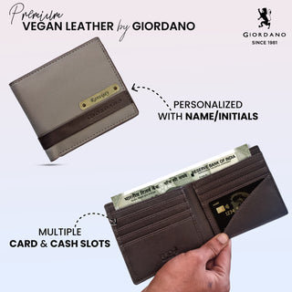 Giordano Men's Leather Wallet – Custom Name Engraved
