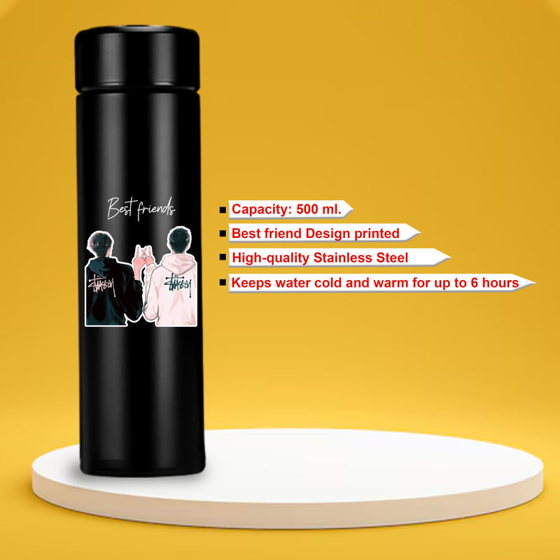 Black Temperature Bottle – Best Friend Design Printed.