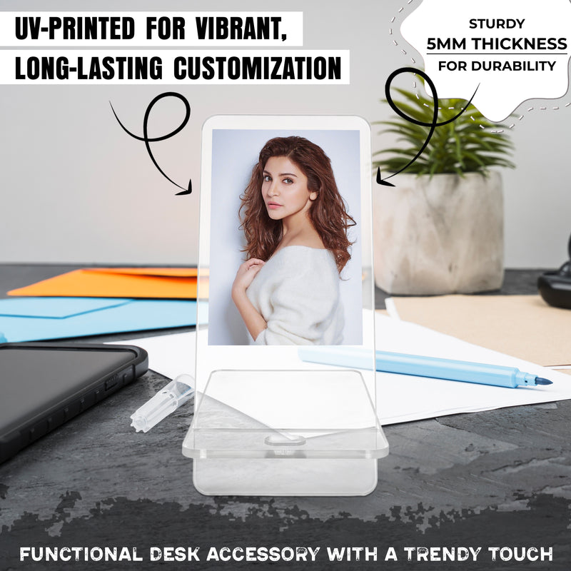 Customized Acrylic Mobile Stand with Custom Photo / Logo