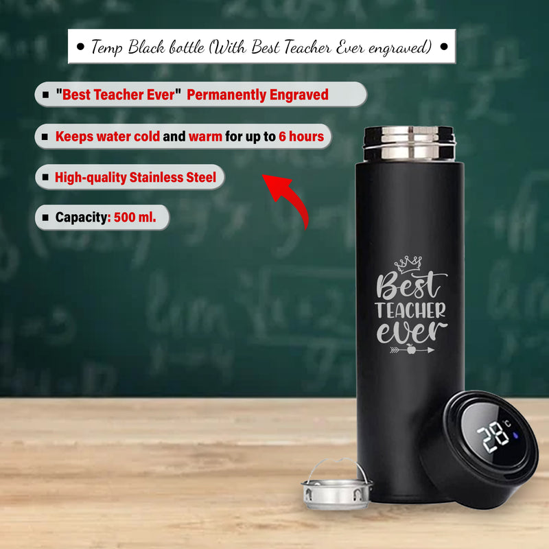 Elegant Teacher Gift Combo: Customized Bottle & Coffee Mug