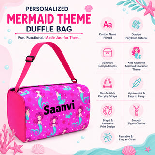 Kid's Travel Duffle Bag with Name Printed - Duffle Bag for Kids