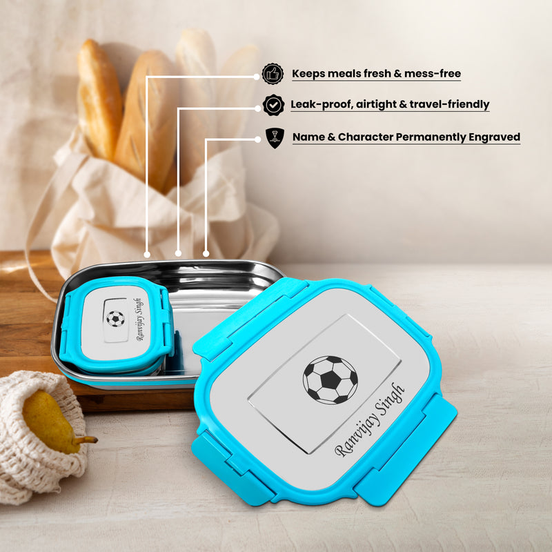 Customized Lunch Box with Spoon Fork Set.