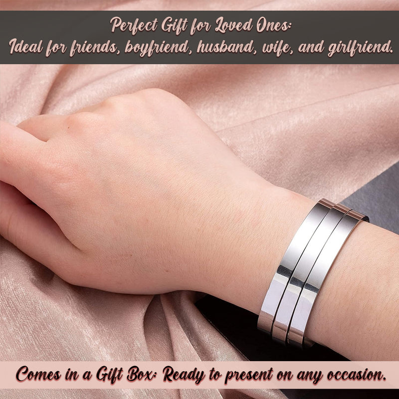 Adjustable Unisex Bracelet with Your Hidden Name & Secret Message Engraved