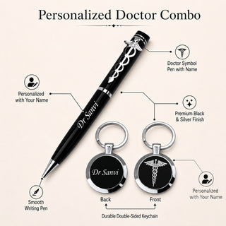 Customized Doctor Pen & Keychain Set.