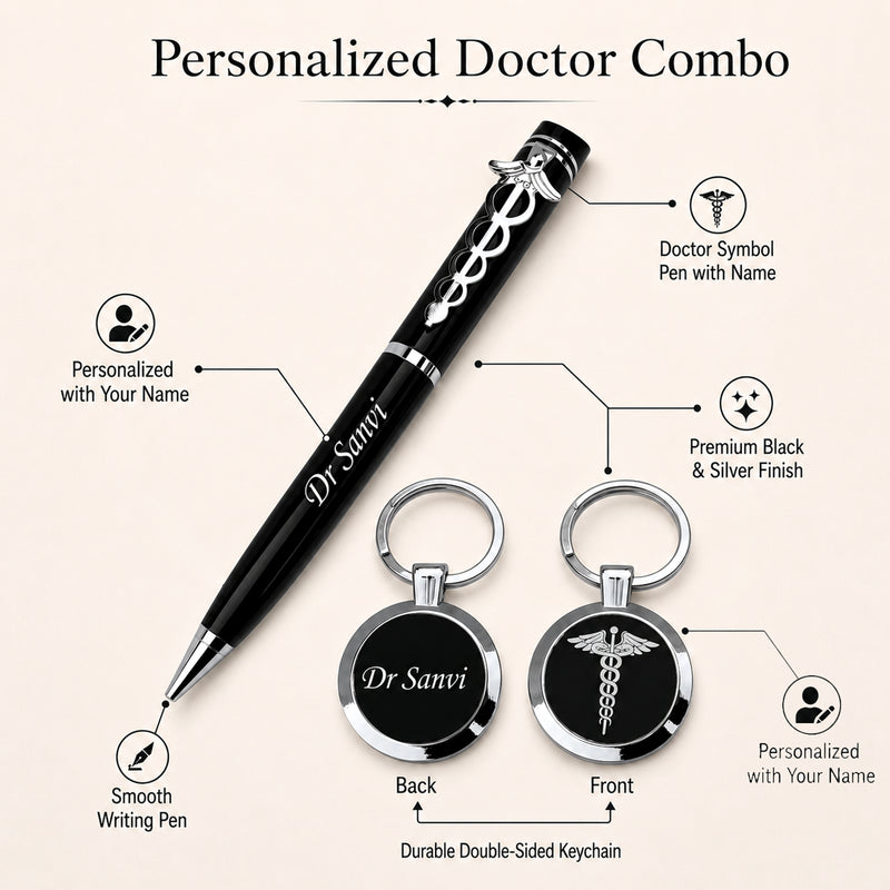 Customized Doctor Pen & Keychain Set.