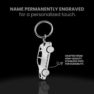 Personalized Stainless Steel Bike & Car Keychain with Name Engraved - Unique Gift for Birthdays for Car/Bike Lovers.