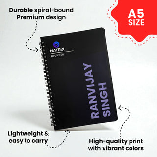 Spiral Diary A5 – Custom Notebook with Employee Name & Company Logo