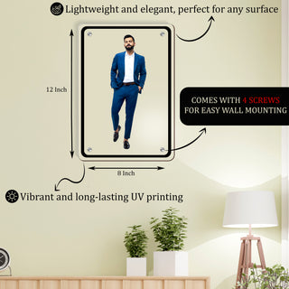 Personalized Acrylic Transparent Frame (8x12 inches, 5mm) – Custom Photo Gift