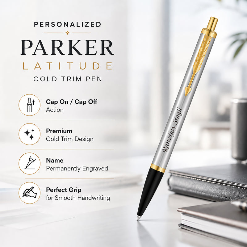 Customized Parker Pen With Custom Name Engraved.