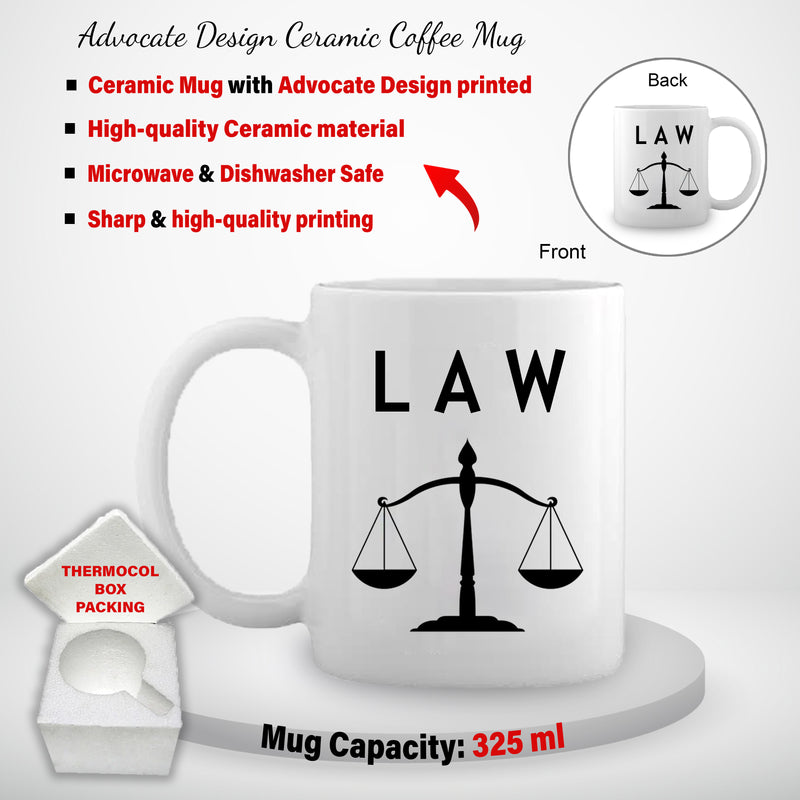 Advocate Pen, Fiber Pen Stand with Watch & Advocate Coffee Mug with 'World's Best Advocate' Engraved.