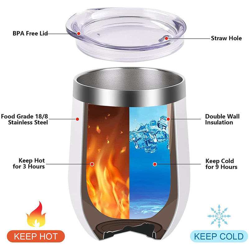 Black & White Insulated Coffee Travel Mug Set of 2 (Mr & Mrs Design)