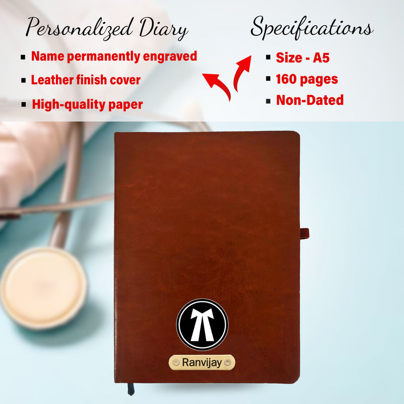 Customized Advocate Desk Set - Coat Pen Stand, Pen & A5 Diary.