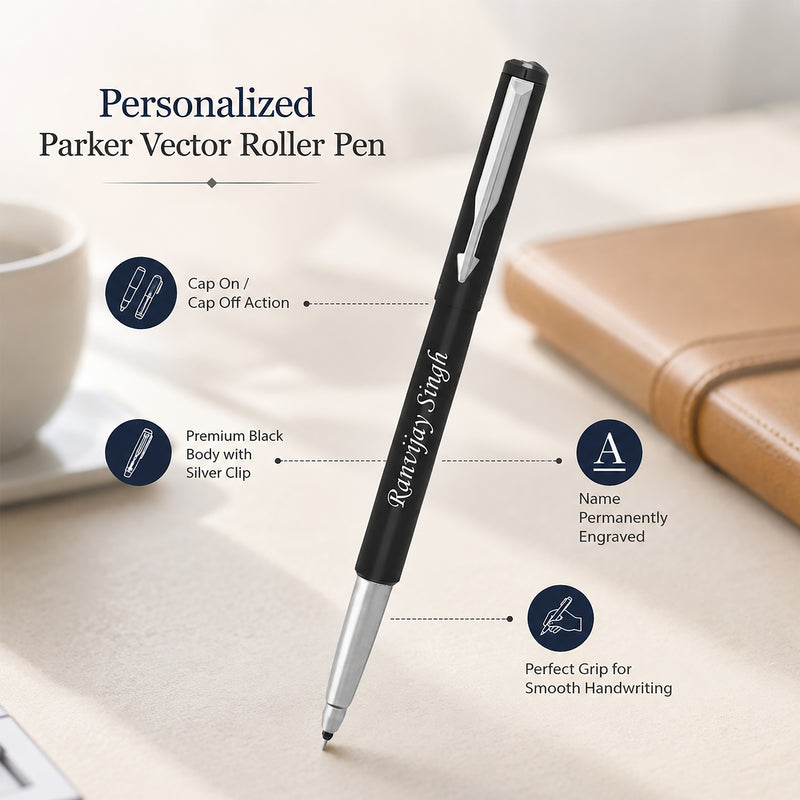 Customized Premium Parker Vector Roller Pen With Name.