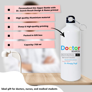 Customized Doctor Gift Set – Printed Bottle, Mug & Mouse Pad with Custom Name | Gifts for Doctors India