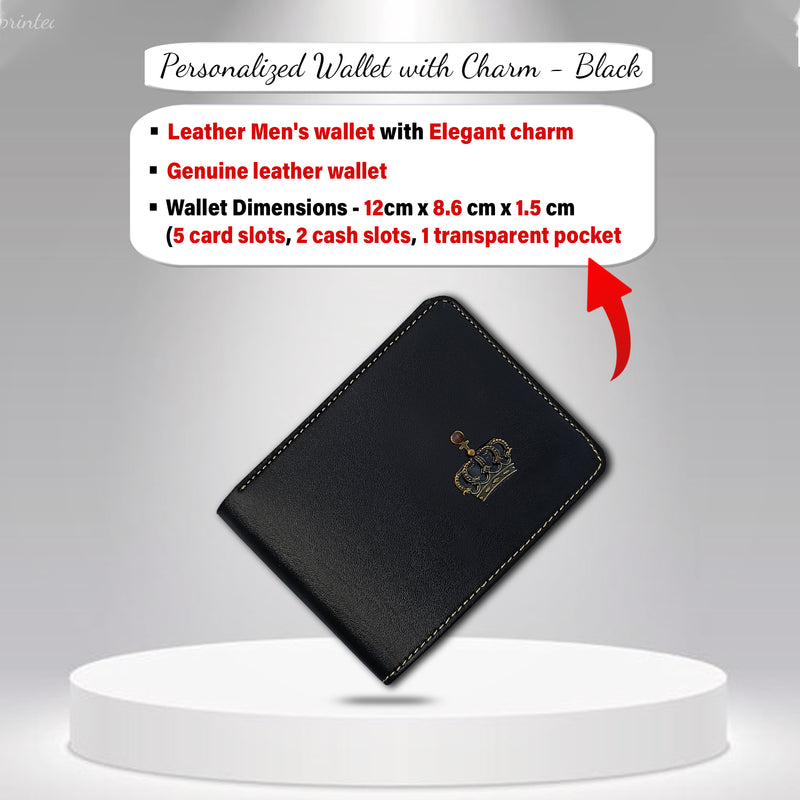 Rakhi Gift Combo: Black Bottle, Rudraksh Rakhi & Wallet
