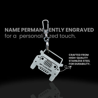 Personalized Stainless Steel Bike & Car Keychain with Name Engraved - Unique Gift for Birthdays for Car/Bike Lovers.