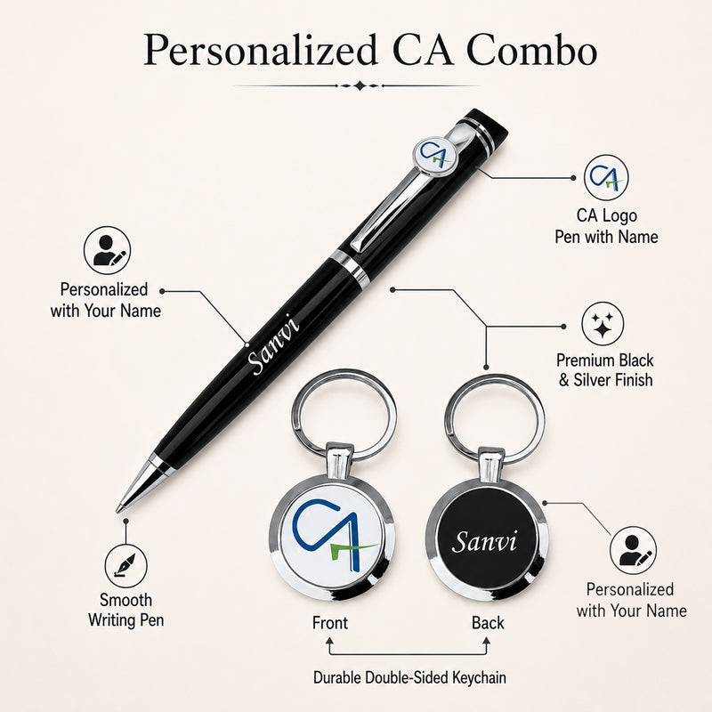 Custom CA Pen & Keychain Gift Set