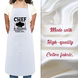 Unisex Cotton Apron with Quote & Unique Design Printed