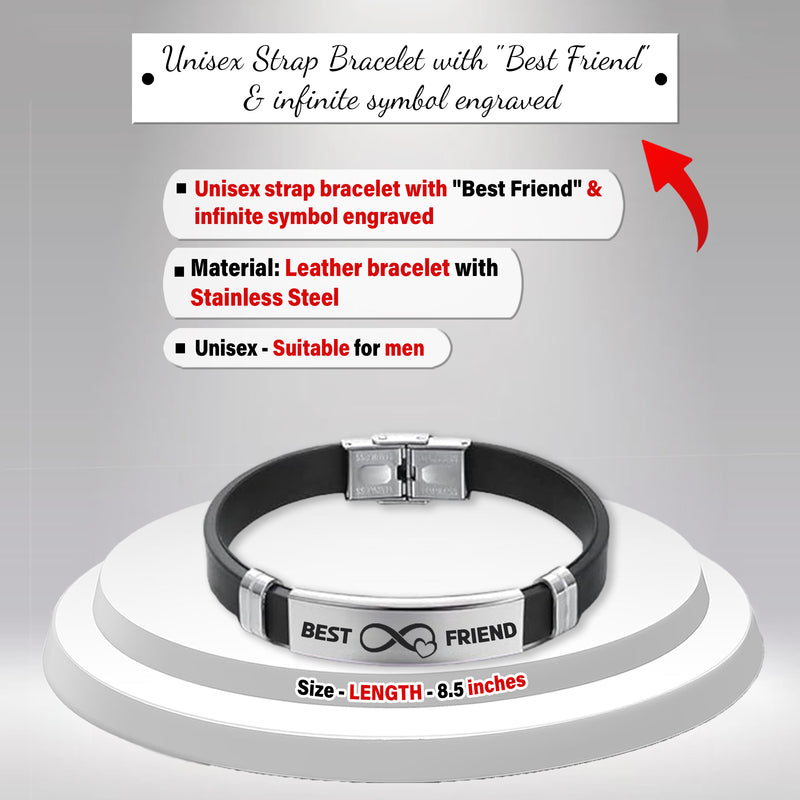 Male Friendship Day Gift Combo- Mug & Bracelet.