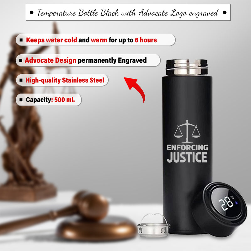 Advocate Theme Combo: Black Bottle & Coffee Mug with Advocate Logo