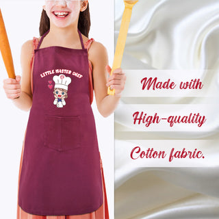 Kitchen Kids Apron For Kids with Quote & Logo Printed
