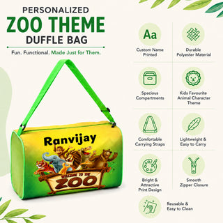 Kid's Travel Duffle Bag with Name Printed - Duffle Bag for Kids